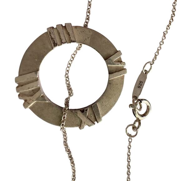 Tiffany and Co Atlas Circle Pendant Necklace - Picture 8 of 13